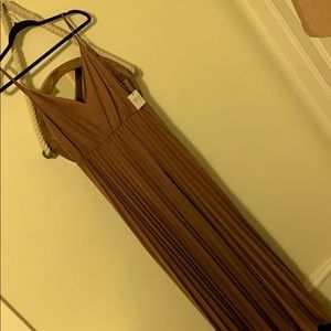 Brown sateen dress
